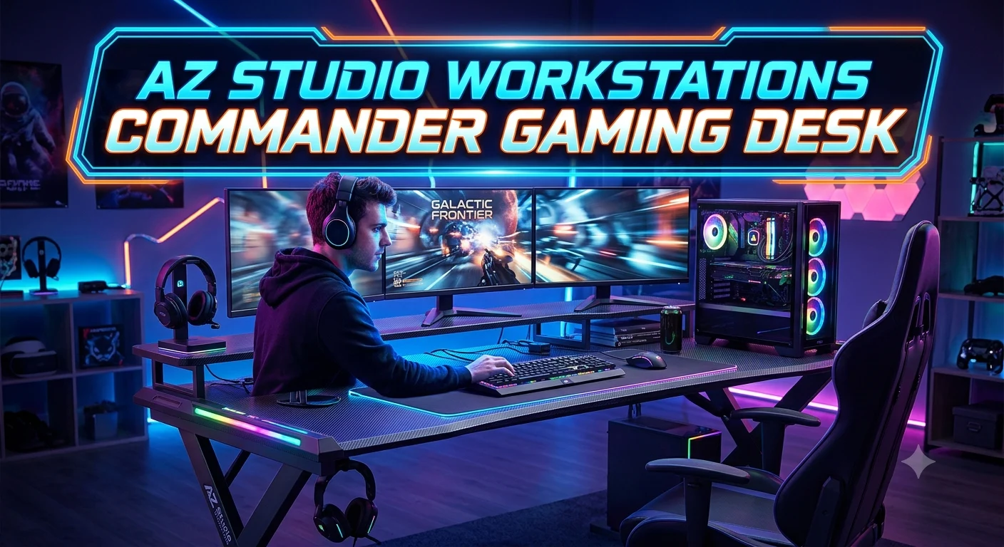 Az Studio Workstations Commander Gaming Desk