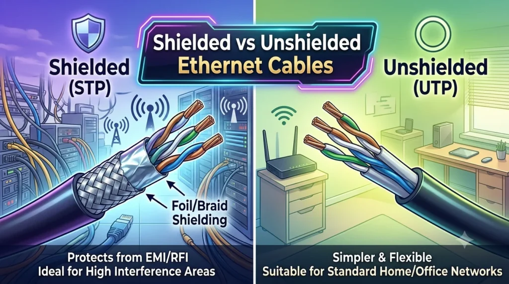 Shielded vs Unshielded Ethernet Cables