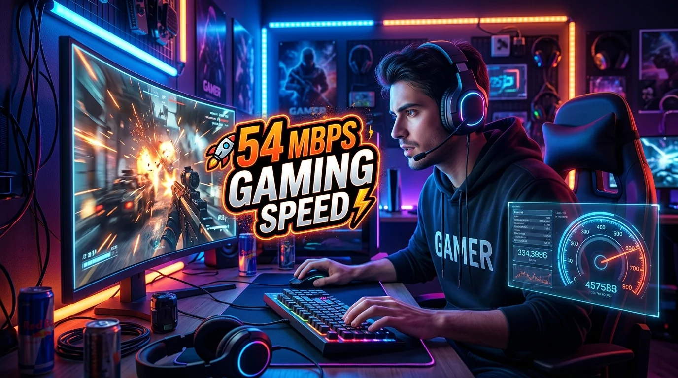 54 mbps gaming speed