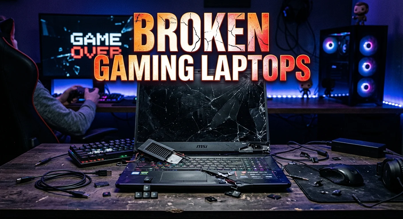 Broken gaming laptops